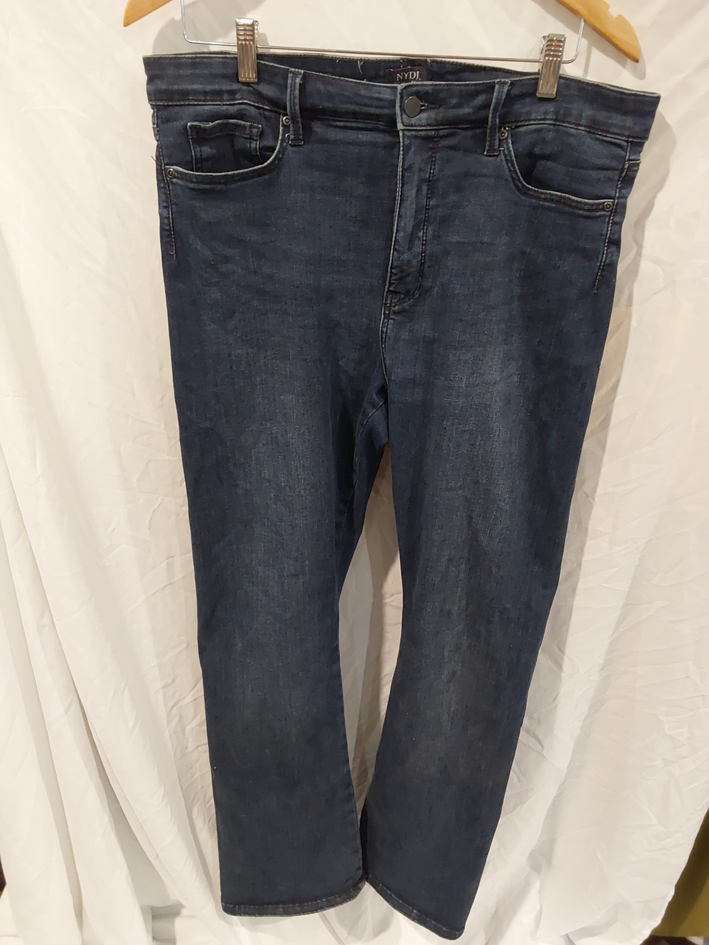 NYDJ Womens Navy Straight-Leg Jeans